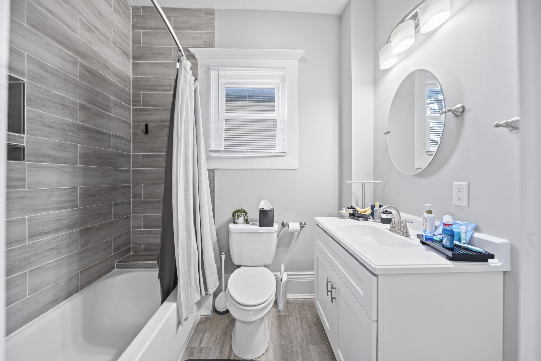 Bright bathroom at The Oakwood Retreat