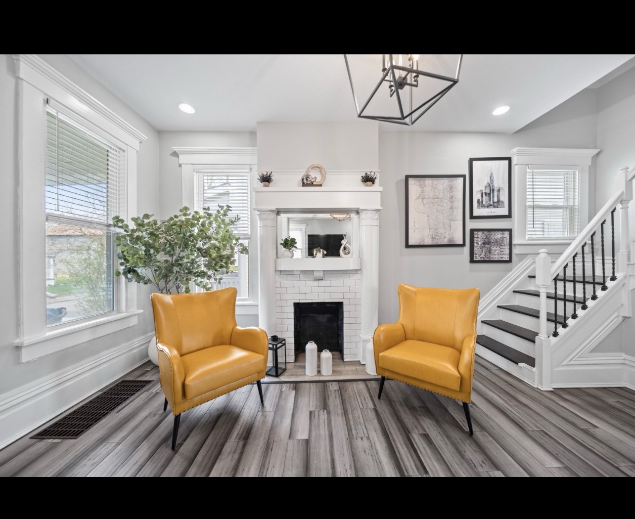 Signature historic foyer at The Oakwood Retreat